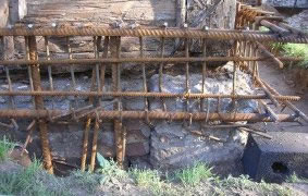 Армирование старого фундамента дома