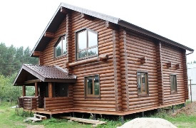 Деревянный дом на винтовых сваях Деревянный дом на винтовых сваях
