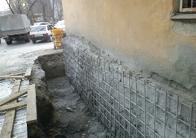 Ремонт ленточного фундамента Ремонт ленточного фундамента