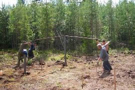 Ручной монтаж свай Ручной монтаж свай