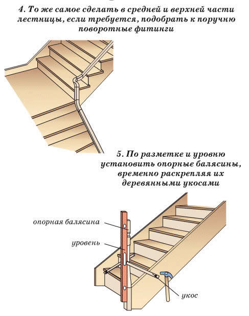 Ограждения для лестницы: фальшступени, поручни и балюстрады