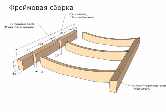 Изготовление шезлонга для дачи своими руками