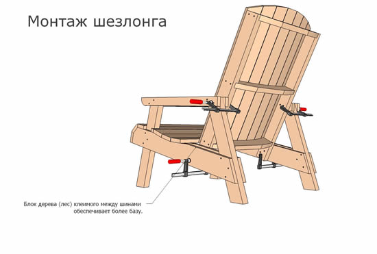 Изготовление шезлонга для дачи своими руками
